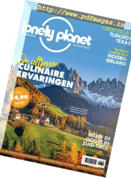 Lonely Planet Traveller Netherlands – oktober 2018 Cover