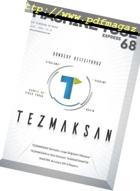 Machine Tool Express Dergisi – Eylul 2016 Cover