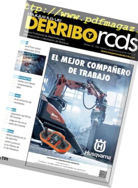 Maquinas de Derribos y RCDs – julio 2018 Cover