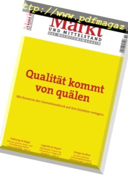 Markt und Mittelstand – Oktober 2018