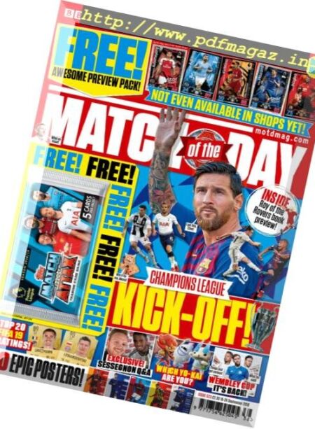 Match of the Day – 18 September 2018 Cover