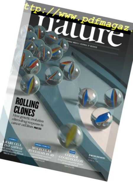 Nature magazine – 16 August 2018 Cover