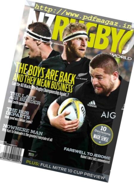 NZ Rugby World – August-September 2018 Cover