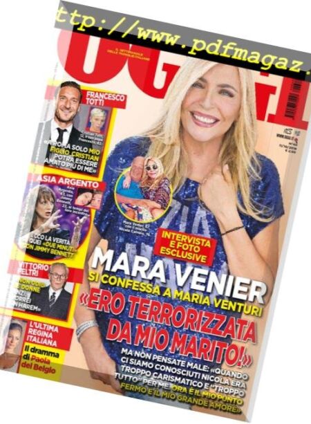 Oggi – 11 Ottobre 2018 Cover