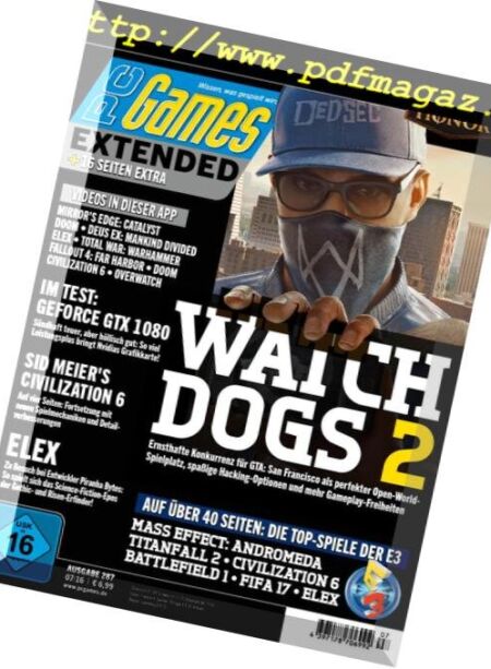 PC Games Germany – Juli 2016 Cover