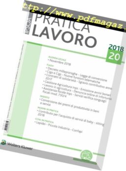 Pratica Lavoro – 20 Ottobre 2018