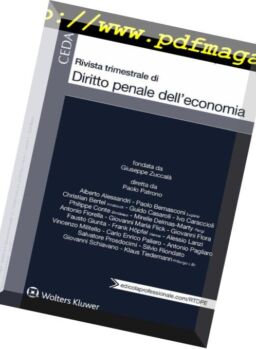 Rivista Trimestrale di Diritto Penale dell’Economia – Gennaio-Febbraio 2018