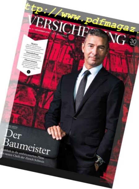 Schweizer Versicherung – November 2018 Cover