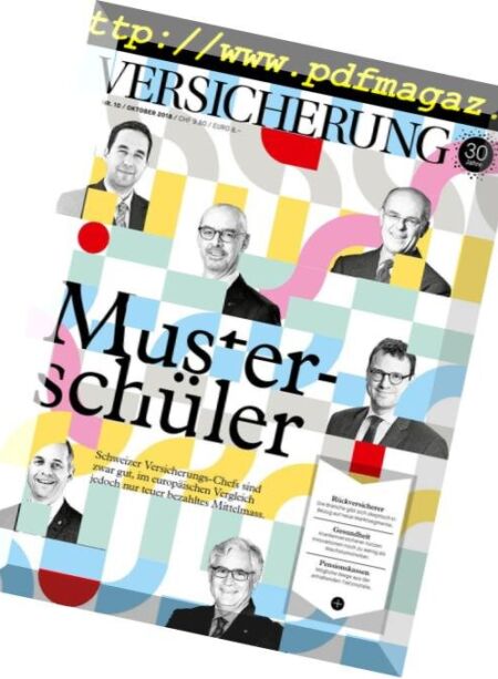 Schweizer Versicherung – Oktober 2018 Cover