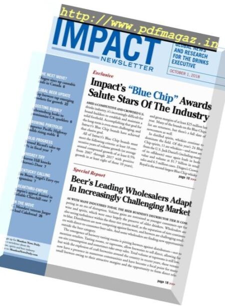Shanken’s Impact Newsletter – October 2018 Cover