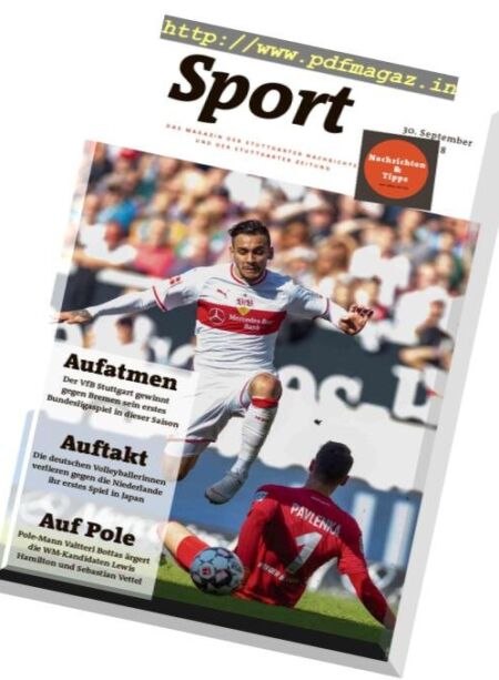 Sport Magazin – 30 September 2018 Cover