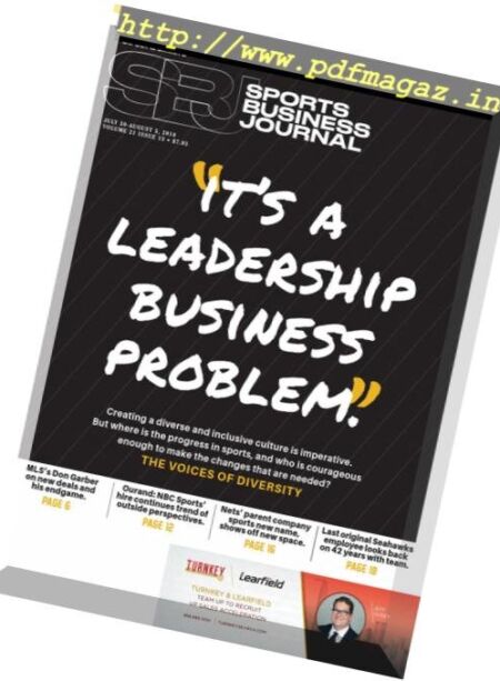SportsBusiness Journal – 30 July 2018 Cover