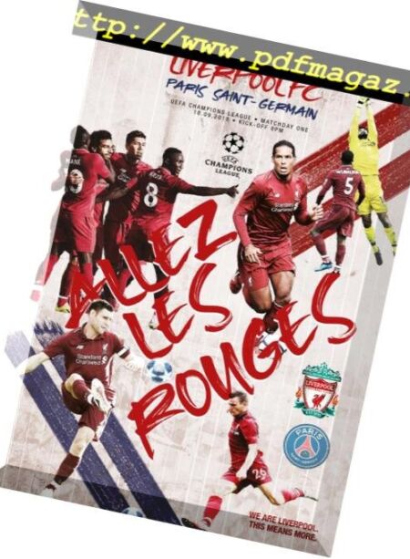 This is Anfield – Liverpool FC Programmes – 18 September 2018 Cover