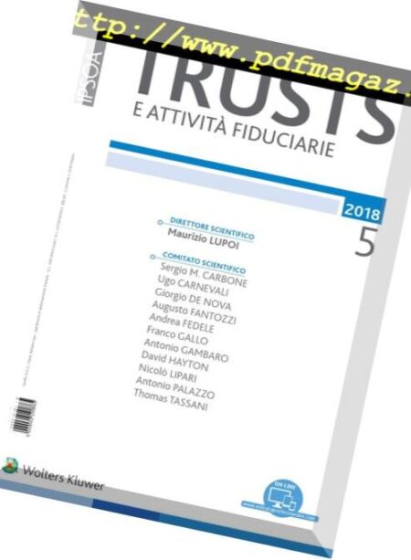 Trusts e attivita fiduciarie – Settembre 2018 Cover