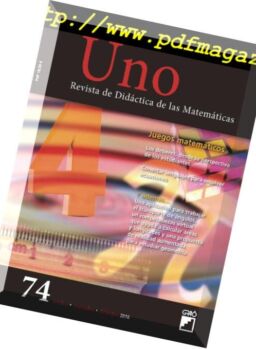 Uno. Didactica de las Matematicas – octubre 2016