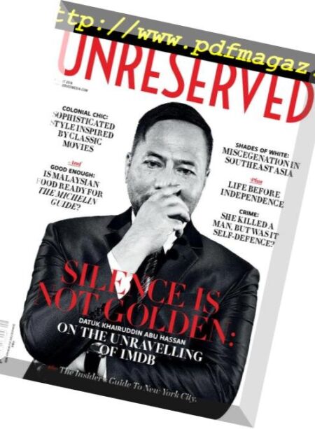 UNRESERVED – August 2018 Cover
