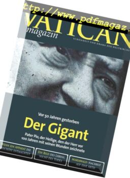Vatican Magazin – August-September 2018