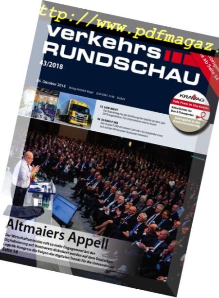 VerkehrsRundschau – 24 Oktober 2018 Cover