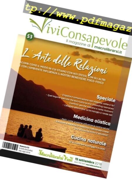 Vivi Consapevole – Giugno-Agosto 2018 Cover