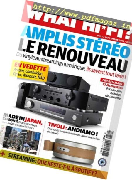 What Hifi France – septembre 2018 Cover