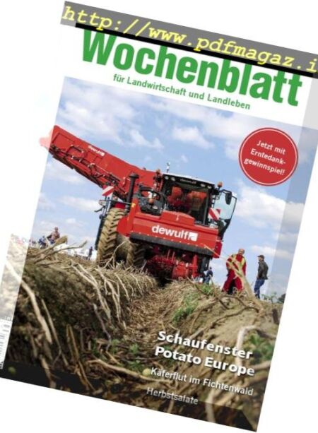 Wochenblatt – 18 September 2018 Cover
