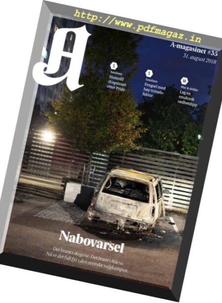 A-Magasinet – 31 august 2018 Cover