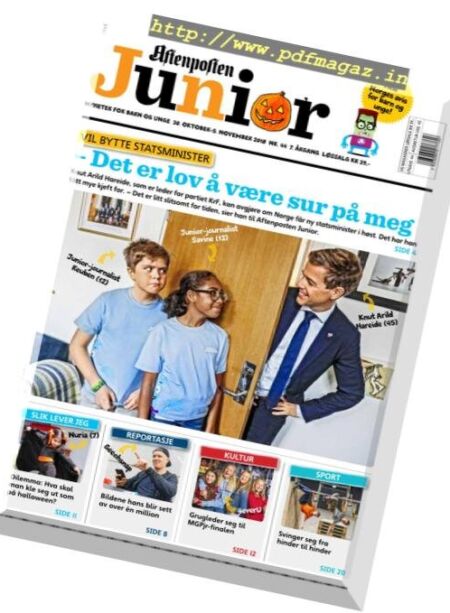 Aftenposten Junior – 30 oktober 2018 Cover