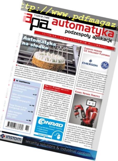 Automatyka Podzespoly Aplikacje – Listopad 2018 Cover