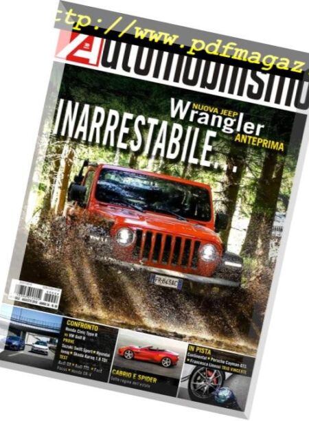 Automobilismo – Agosto 2018 Cover