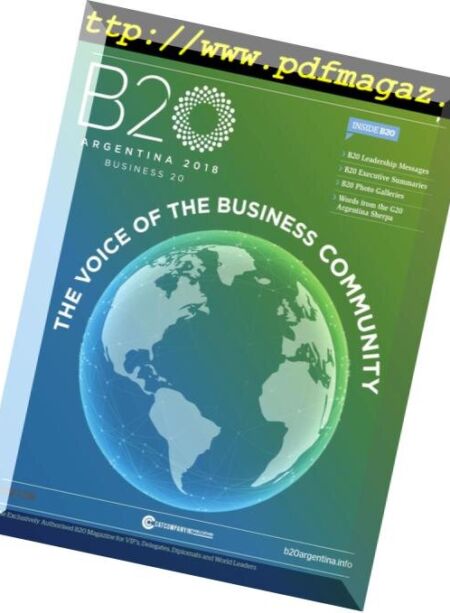B20 Magazine – Executive Talk Series Buenos Aires Argentina 2018 Cover