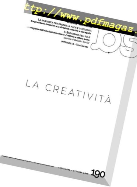 Buddismo e Societa – Settembre-Ottobre 2018 Cover