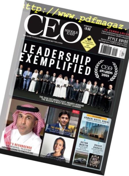 CEO Middle East – October 2018 Cover