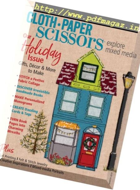 Cloth Paper Scissors – October-November 2018 Cover