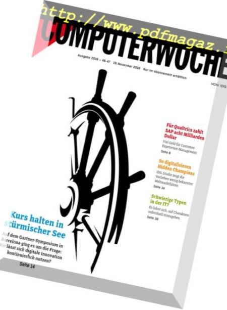 Computerwoche – 19 November 2018 Cover