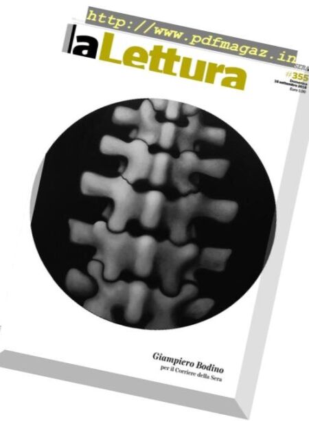 Corriere della Sera La Lettura – 16 settembre 2018 Cover