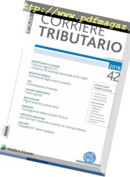 Corriere Tributario – 12 Novembre 2018