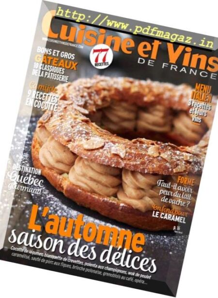 Cuisine et Vins de France – novembre 2018 Cover