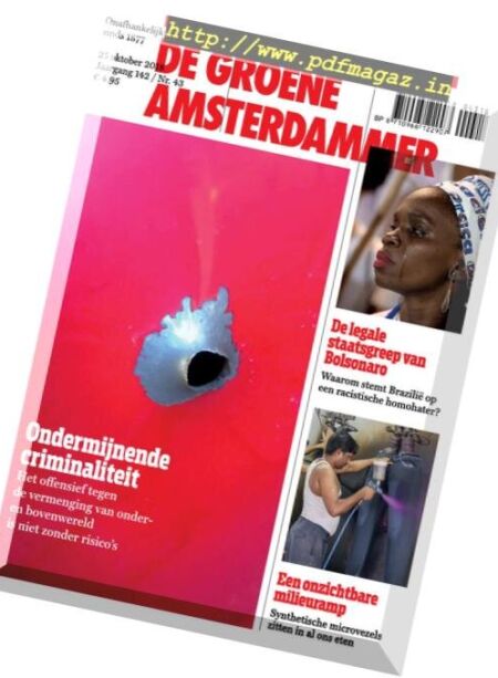 De Groene Amsterdammer – 26 oktober 2018 Cover