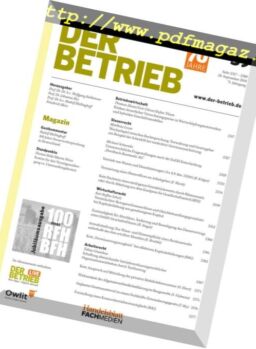 Der Betrieb – 28 September 2018