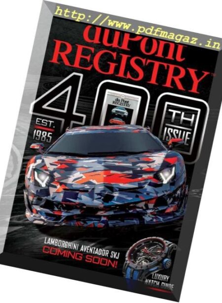 duPont Registry – October 2018 Cover