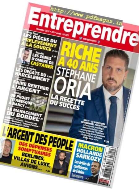 Entreprendre – Novembre 2018 Cover