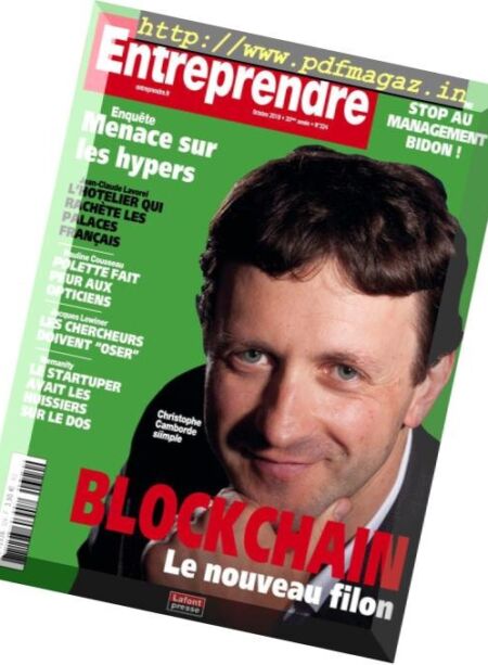 Entreprendre – Octobre 2018 Cover