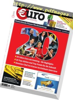 Euro am Sonntag – 13 Oktober 2018