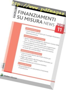 Finanziamenti su misura news – Novembre 2018