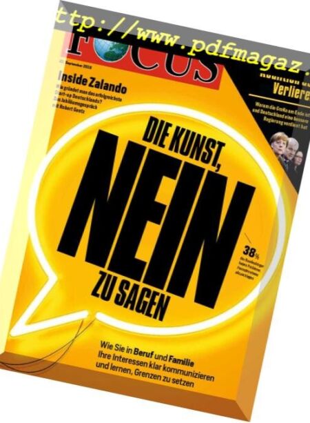 Focus – 22 September 2018 Cover