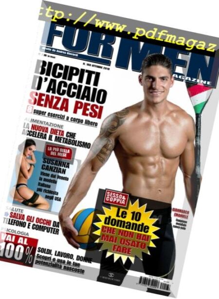 For Men Magazine – Ottobre 2018 Cover
