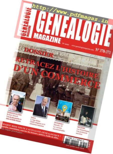 Genealogie – Hors-Serie – Juin-Aout 2018 Cover