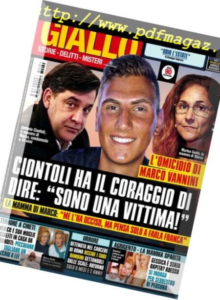 Giallo – 3 Ottobre 2018 Cover