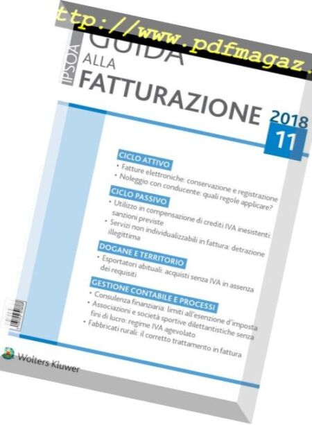 Guida alla Fatturazione – Novembre 2018 Cover