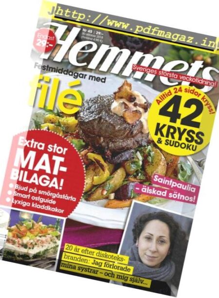 Hemmets Veckotidning – 30 oktober 2018 Cover